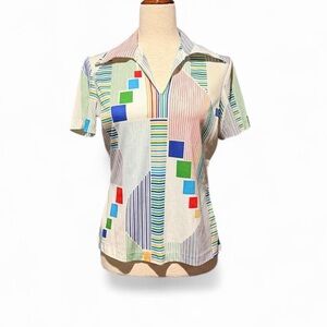 Colorful Geometric print Women's Top